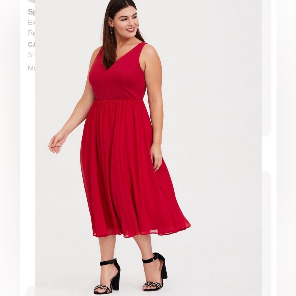 Torrid chiffon midi dress